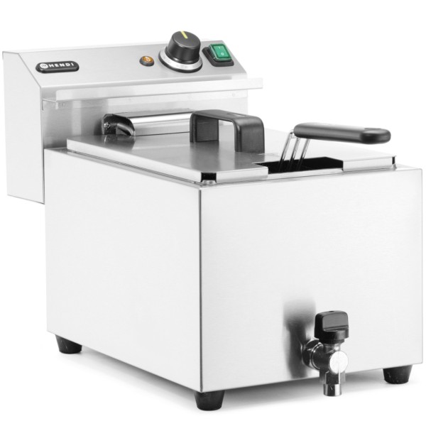 Frytownica elektryczna Hendi 209424 10 l z kranem spustowym 400 V 66000 W do kuchni