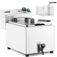 Фритюрниця електрична Hendi 209424 10 л з краном для зливу, 400В 66000Вт для професійної кухні