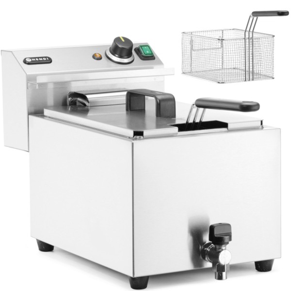 Frytownica elektryczna Hendi 209424 10 l z kranem spustowym 400 V 66000 W do kuchni