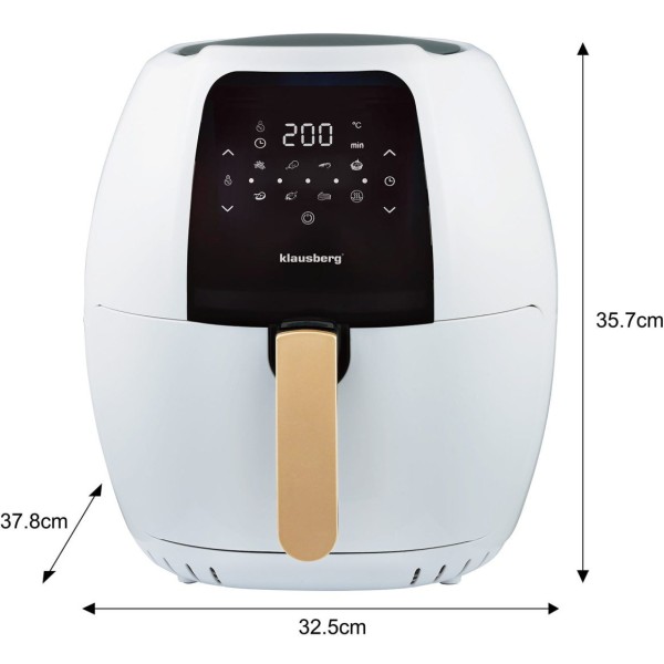 Frytkownica beztłuszczowa Klausberg Air Fryer KB-7709 biała 7,7L 1800W do kuchni
