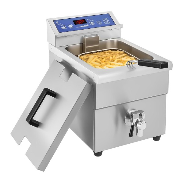 Фритюрниця Royal Catering 10L індукційна з краном, 230V для професійного смаження
