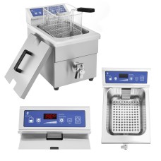 Фритюрниця Royal Catering 10L індукційна з краном, 230V для професійного смаження