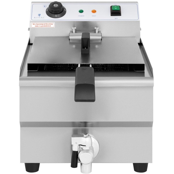 Frytownica elektryczna nastawna 3200 W 13 l z kranem spustowym 230 V