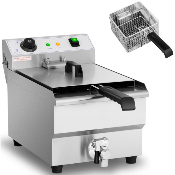 Frytownica elektryczna nastawna 3200 W 13 l z kranem spustowym 230 V