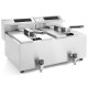 Фритюрниця Mastercook з цифровим пультом і краником, 2x8 л, 2x3500 Вт для професійного смаження
