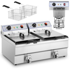 Фритюрниця подвійна професійна Frytownica 2x10L 400V для ресторанів та кафе