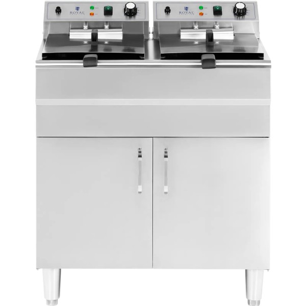 Frytownica elektryczna Amica podwójna wolnostojąca z szafką 400 V 10000 W 26 l do kuchni gastronomicznej