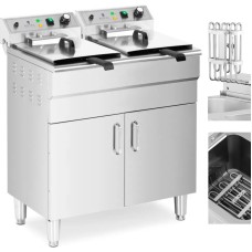Frytownica elektryczna Amica podwójna wolnostojąca z szafką 400 V 10000 W 26 l do kuchni gastronomicznej