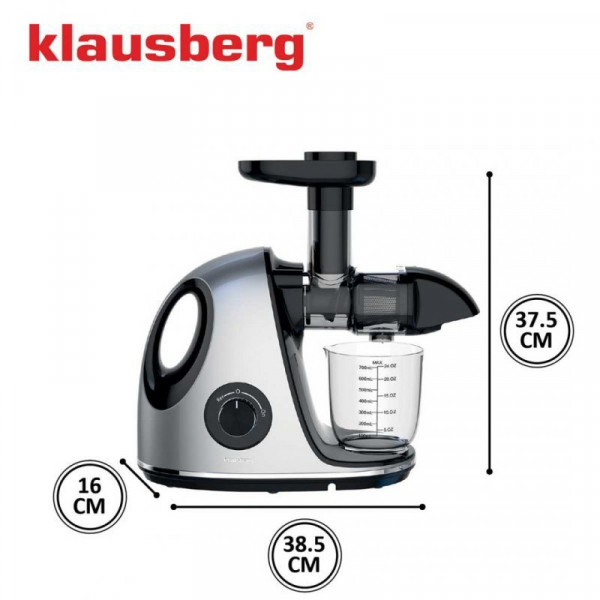 Соковитискач повільного віджиму Klausberg KB-7863 (низькообертний)