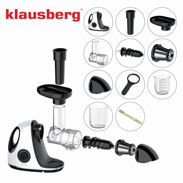 Sokowirówka wolnoobrotowa Klausberg KB-7864 do owoców i warzyw 150W Cold Press