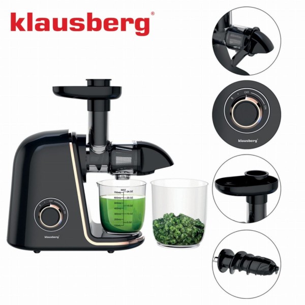 Sokowirówka wolnoobrotowa Klausberg KB-7867 do owoców i warzyw 150W cold press