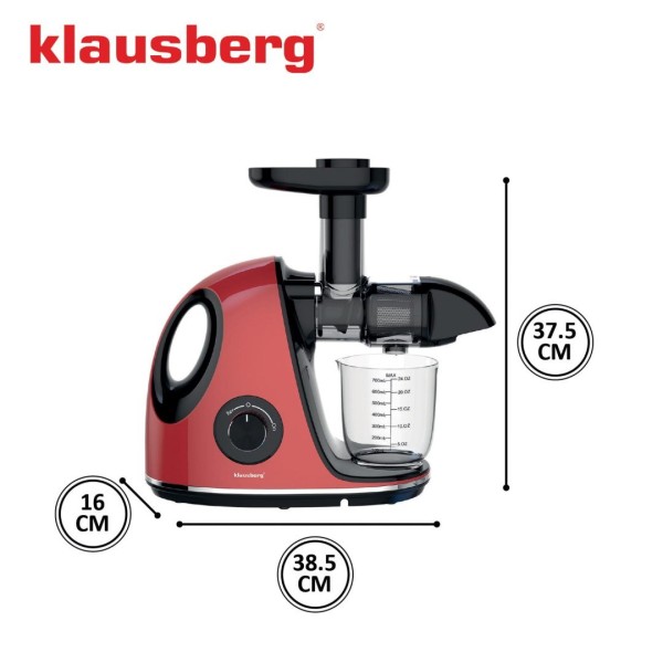 Sokowirówka Klausberg KB-7865 wolnoobrotowa 150W do owoców i warzyw cold press