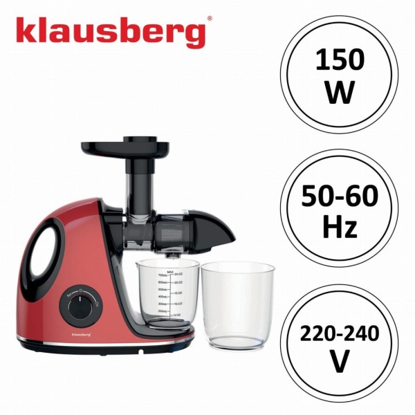 Sokowirówka Klausberg KB-7865 wolnoobrotowa 150W do owoców i warzyw cold press