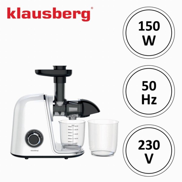 Sokowirówka wolnoobrotowa Klausberg KB-7869 do owoców i warzyw 150W Cold Press