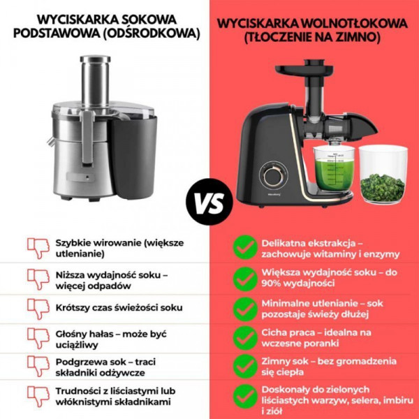 Wyciskarka do soków Klausberg KB-7867 (wolnoobrotowa)