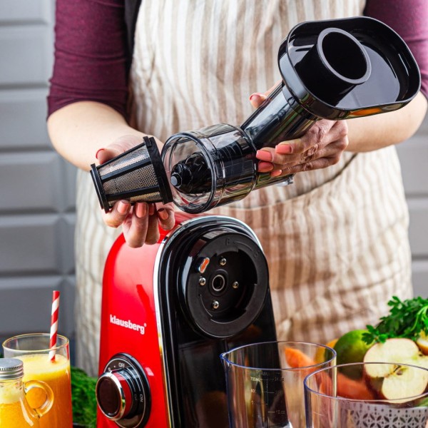 Sokowirówka wolnoobrotowa Klausberg KB-7870 do wyciskania soku z owoców i warzyw Cold Press 150W