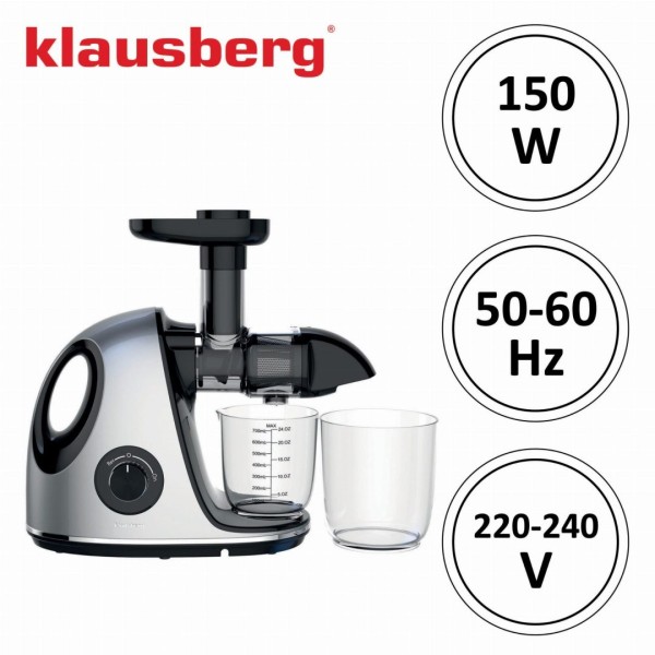 Sokowirówka wolnoobrotowa Klausberg KB-7863 do owoców i warzyw 150W cold press