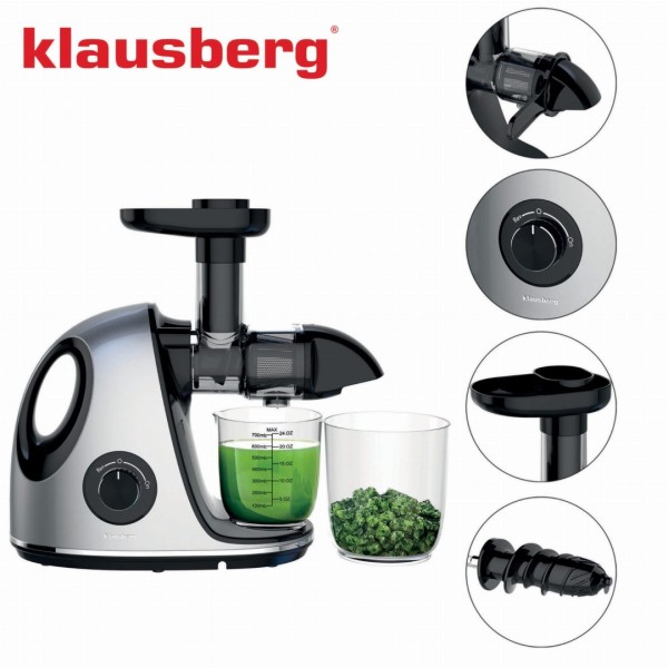 Sokowirówka wolnoobrotowa Klausberg KB-7863 do owoców i warzyw 150W cold press
