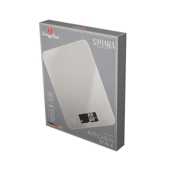 Вага кухонна, Berlinger Haus BH-9752 Sahara Collection, цифрова, скляна — для зважування інгредієнтів
