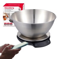 Кухонна вагa, Klausberg KB-7939, електронна 5 кг/1.8 л з Bluetooth для точного зважування продуктів
