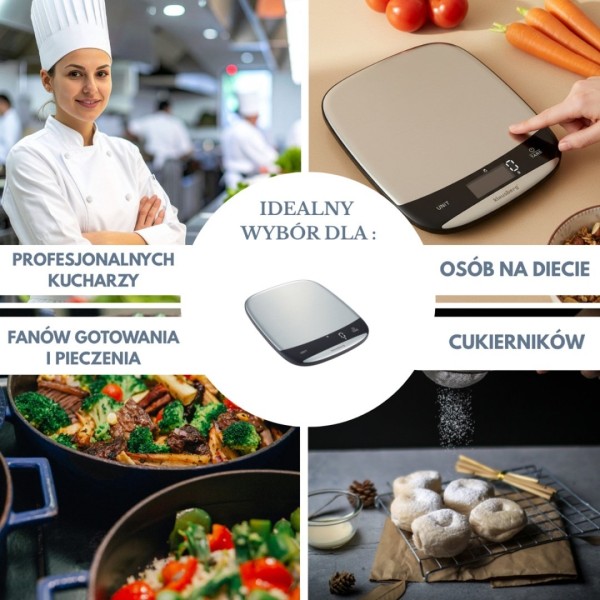 Кухонна електронна вага Klausberg KB-7936, до 10 кг — для зважування інгредієнтів під час готування