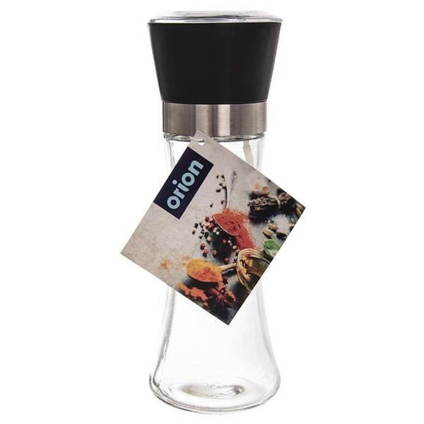 Приручний млинок для перцю й солі, ORION, ручний, скляний, 18.5 см, 130195