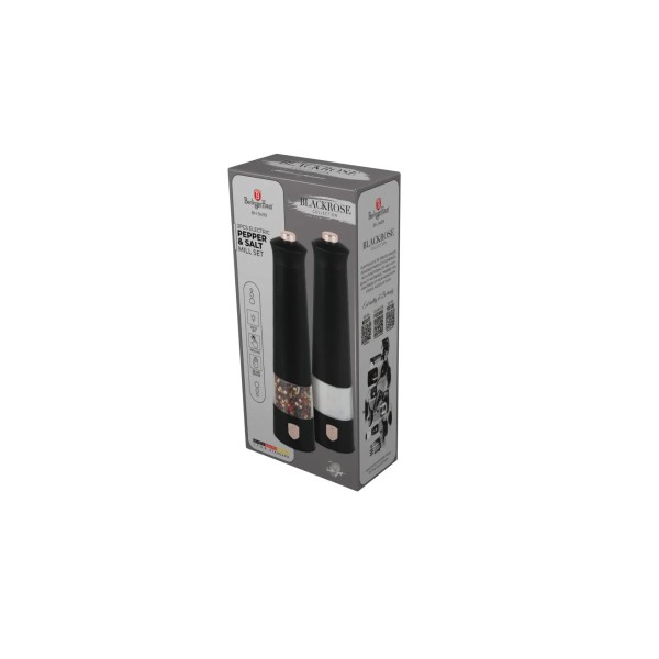 Електричні млини BerlingerHaus Black Rose BH-9499 для спецій, перець і сіль, комплект 2 шт Електричні млини BerlingerHaus Black Rose BH-9499 для спецій, перець і сіль, комплект 2 шт