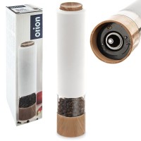 Електричний млинок для солі й перцю Orion 130232 (білий, 23 см)