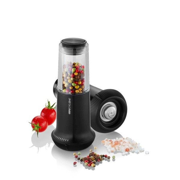 Млинок для спецій GEFU X-PLOSION® M, чорний – для меленння солі та перцю в кухні