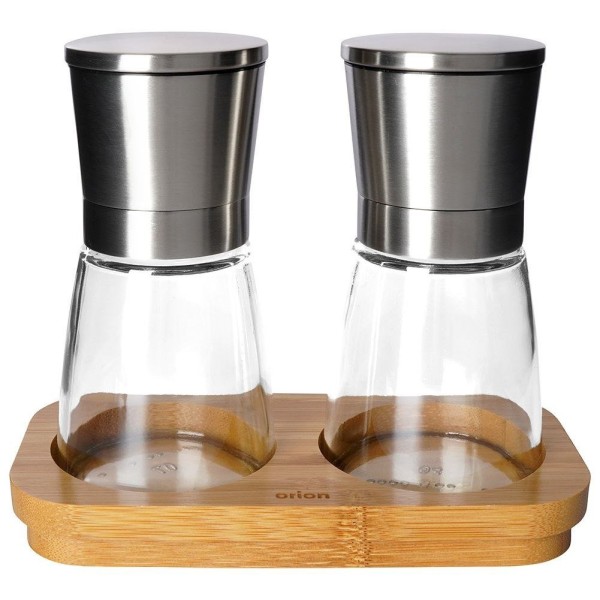 Młynek do pieprzu i soli ORION, 2x170ml, stojak, ręczny, 130228, Młynki do przypraw, Wyposażenie kuchni, Przybory i akcesoria kuchenne
