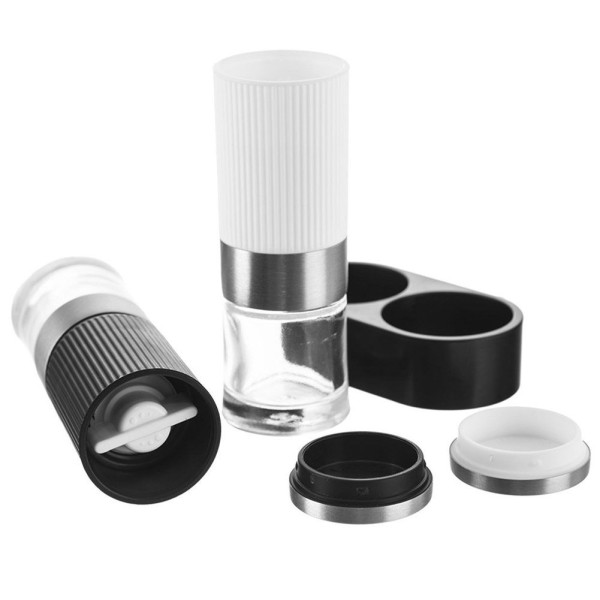 Młynki do przypraw ORION 155113 — młynek ręczny na stojaku, zestaw 2 el.