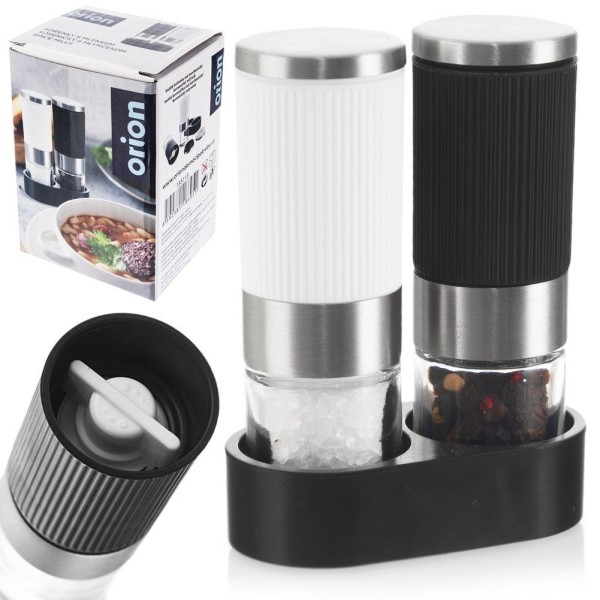Młynki do przypraw ORION 155113 — młynek ręczny na stojaku, zestaw 2 el.