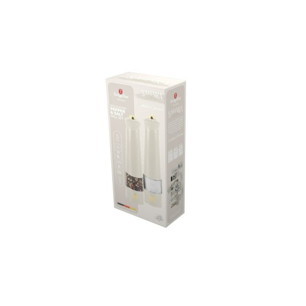 Młynki do przypraw BerlingerHaus Sahara BH-9545 — elektryczne do soli i pieprzu, 2 szt.