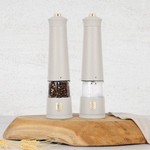 Młynki do przypraw BerlingerHaus Sahara BH-9545 — elektryczne do soli i pieprzu, 2 szt.