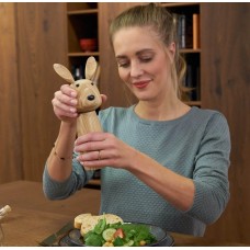 Młynek do przypraw, Leonardo, Drewniany Królik CUCINA — ręczny, do soli i pieprzu