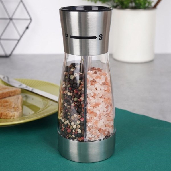 Ручний млинок, Orion, PODWÓJNY 130163 — для одночасного помолу перцю і солі, кухонний аксесуар