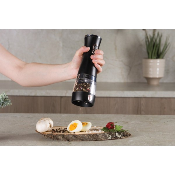 Młynek do przypraw, BerlingerHaus Black Rose Collection BH-9648 — elektryczny 2 w 1 (pieprz i sól)