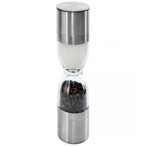 Млинок для спецій, ORION, Klepsydra 130181 — подвійнa для солі та перцю, кухонний ручний