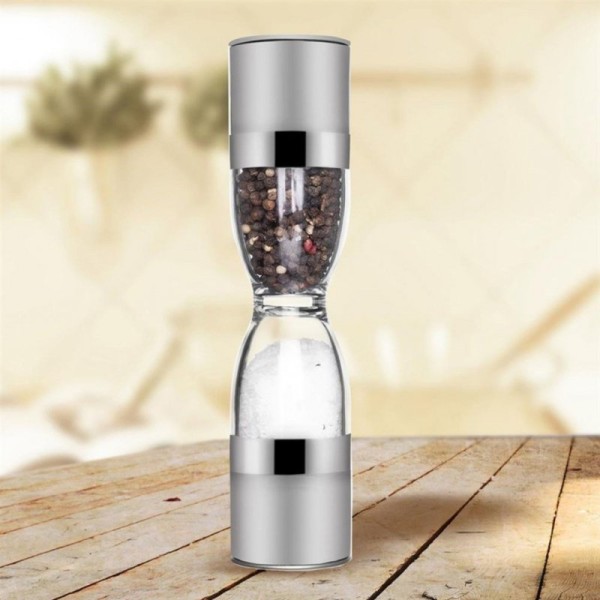Млинок для спецій, ORION, Klepsydra 130181 — подвійнa для солі та перцю, кухонний ручний