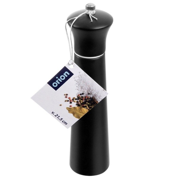 Młynek do przypraw ORION 130236 — ręczny drewniany, do soli i pieprzu czarny 21,5 cm