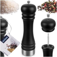Пряний млинок для перцю й солі, Orion, ручний, дерев’яний, 21.5 см, чорний, 130237