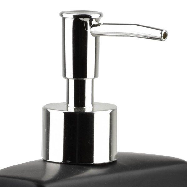 Dozownik kuchenny, SILVER VILDE 568006 – dozownik płynu 400 ml z pojemnikiem na gąbkę, czarny