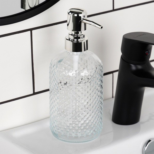 Dozownik kuchenny Orion 530785, szklany 430 ml do mydła i płynu do naczyń