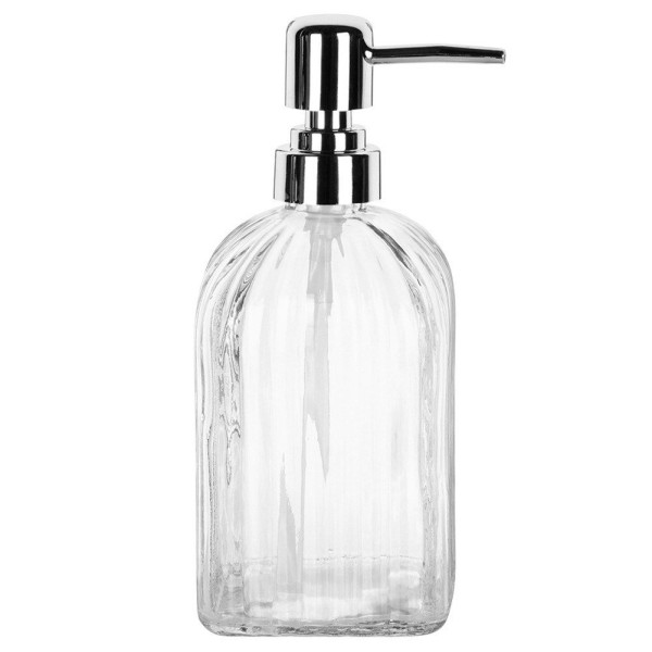 Дозатор для мила та рідкого посуду, ORION, прозорий 550 мл, на стіну або стійну поверхню