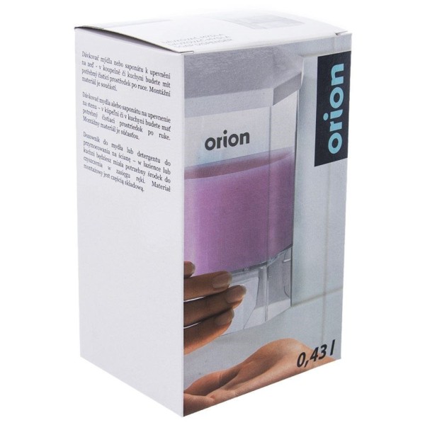 Dozownik kuchenny, ORION 530780, na mydło płyn 430 ml — naścienny wiszący