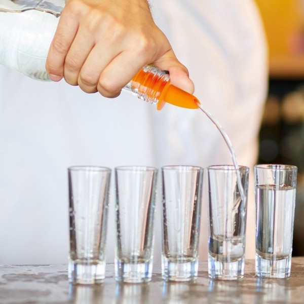 Зручний дозатор для пляшок ELAST, ORION, набір 6 шт, еластичний, для розливу/наливу (половник не потрібен)