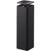 Дозатор для мила, Push Tower, чорний — настінний/настільний для кухні та ванної, Push кнопка, компактний