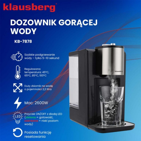 Dozownik gorącej wody Klausberg KB-7878 (2,2 l)