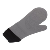 Кухонна рукавиця, BRUNBESTE BB-3370, силіконова для посуду і гарячих каструль, сіра