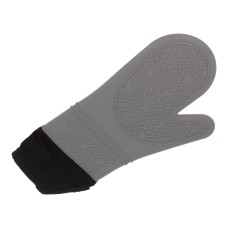 Кухонна рукавиця, BRUNBESTE BB-3370, силіконова для посуду і гарячих каструль, сіра